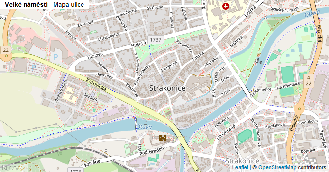 Velké náměstí - mapa ulice