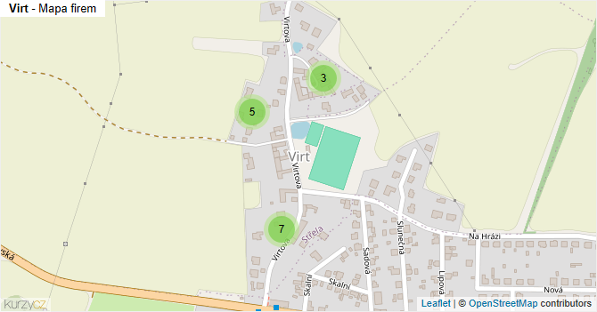 Virt - mapa firem