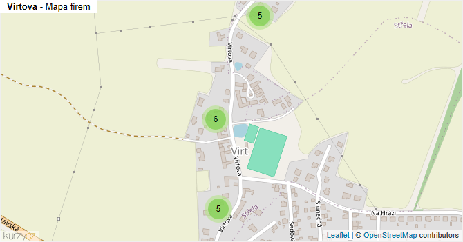 Virtova - mapa firem