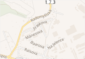 Vrchlického v obci Strakonice - mapa ulice