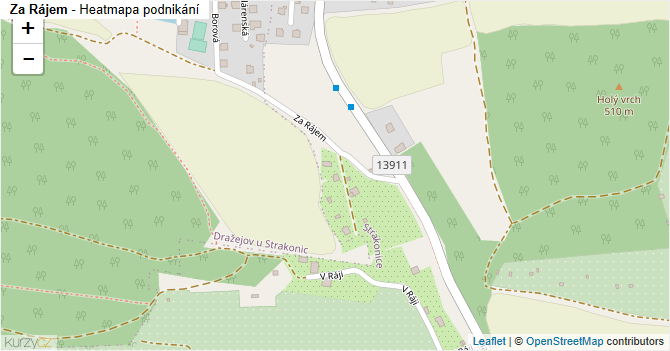 Za Rájem - mapa podnikání