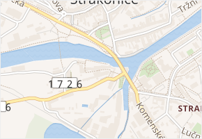 Zámek v obci Strakonice - mapa ulice