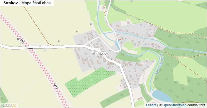 Strakov - mapa části obce
