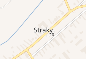 Straky v obci Straky - mapa části obce