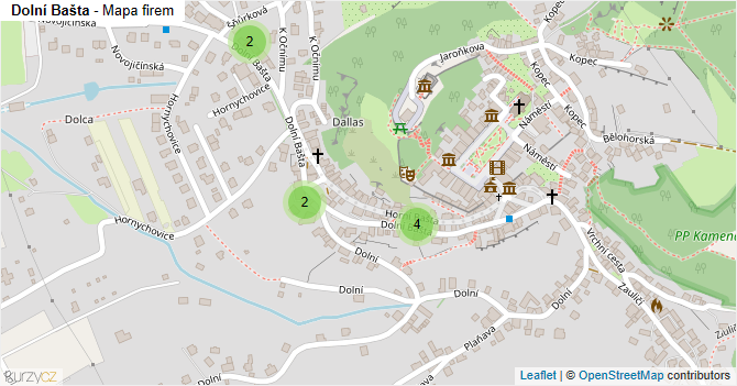 Dolní Bašta - mapa firem