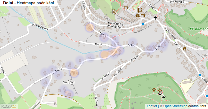 Dolní - mapa podnikání