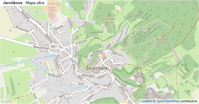 Jaroňkova - mapa ulice