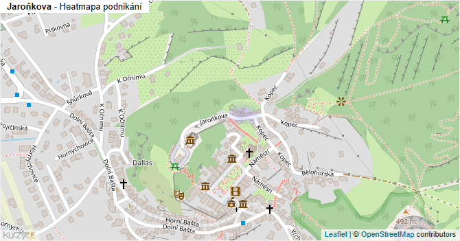 Jaroňkova - mapa podnikání
