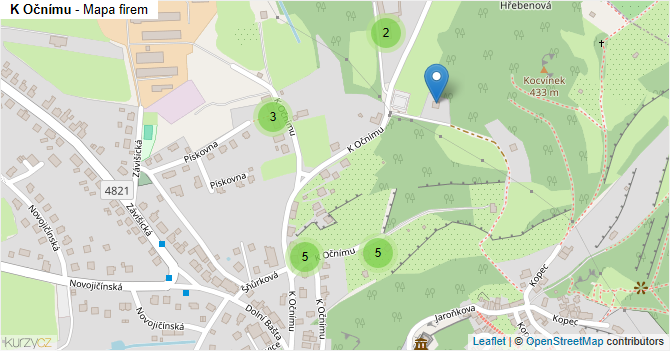 K Očnímu - mapa firem