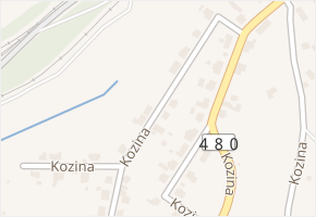 Kozina v obci Štramberk - mapa ulice
