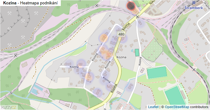 Kozina - mapa podnikání