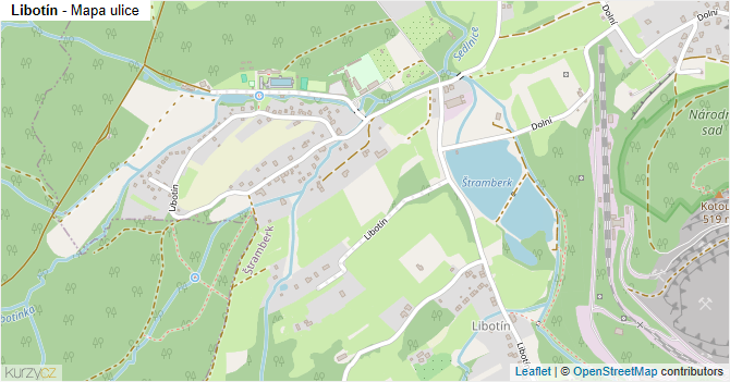 Libotín - mapa ulice