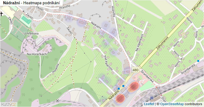 Nádražní - mapa podnikání