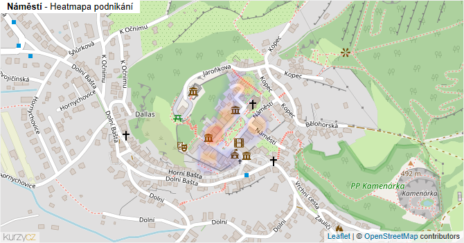Náměstí - mapa podnikání