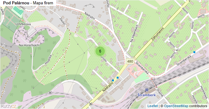 Pod Palárnou - mapa firem
