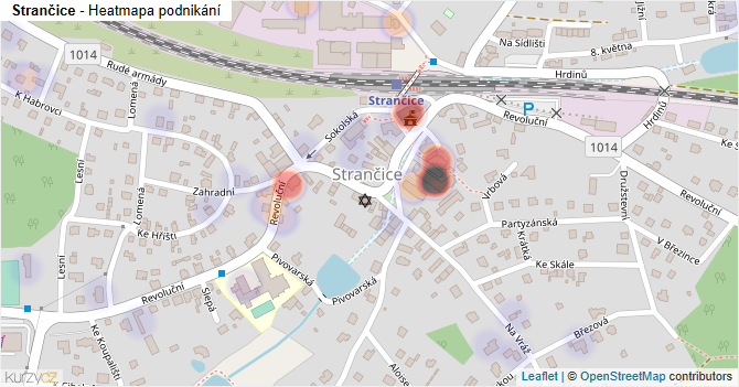 Strančice - mapa podnikání