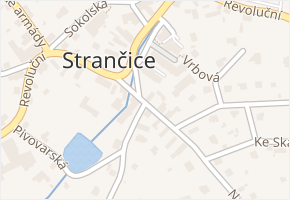 Aloise Nováka v obci Strančice - mapa ulice