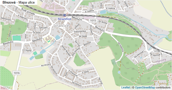Březová - mapa ulice