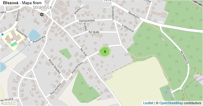 Březová - mapa firem