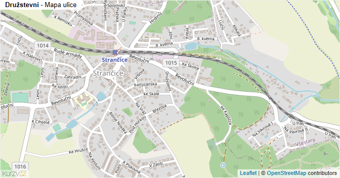 Družstevní - mapa ulice