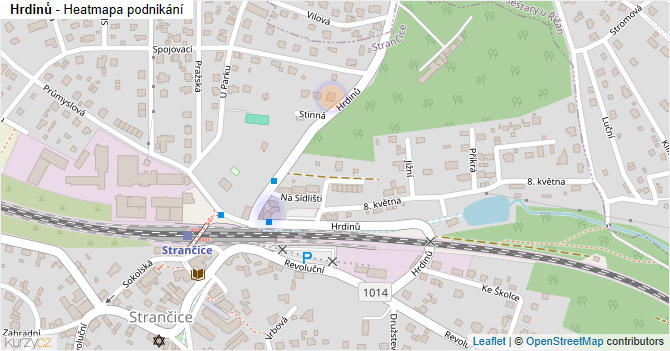 Hrdinů - mapa podnikání