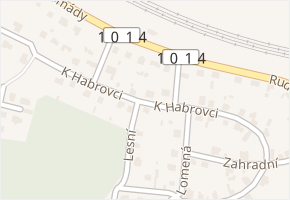 K Habrovci v obci Strančice - mapa ulice