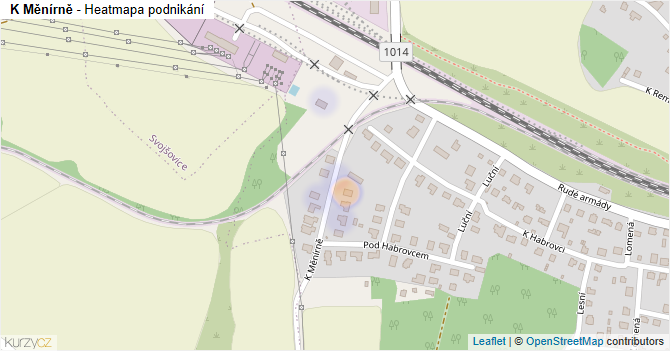 K Měnírně - mapa podnikání