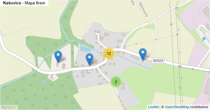 Kašovice - mapa firem