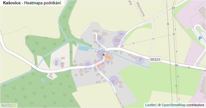 Kašovice - mapa podnikání