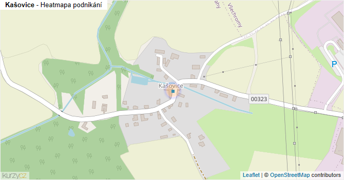 Kašovice - mapa podnikání