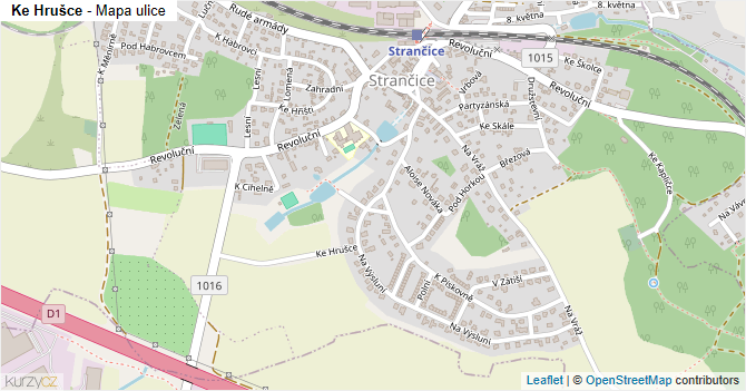 Ke Hrušce - mapa ulice