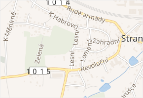 Lesní v obci Strančice - mapa ulice