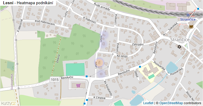 Lesní - mapa podnikání
