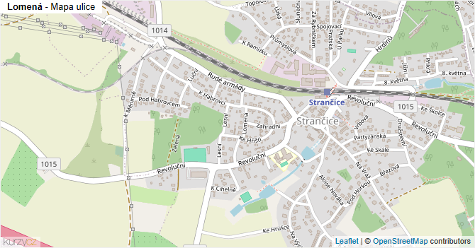 Lomená - mapa ulice