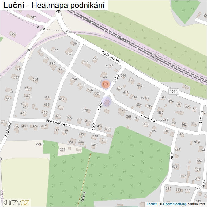Mapa Luční - Firmy v ulici.