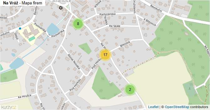 Na Vráž - mapa firem
