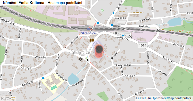 Náměstí Emila Kolbena - mapa podnikání