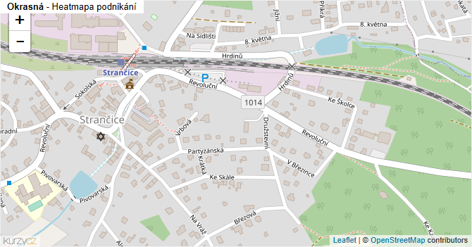 Okrasná - mapa podnikání