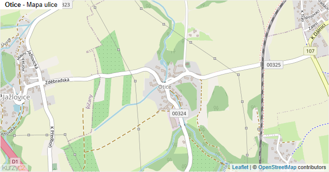 Otice - mapa ulice