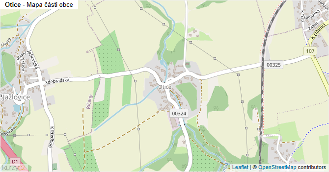 Otice - mapa části obce