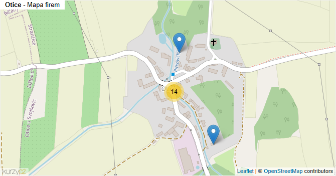 Otice - mapa firem