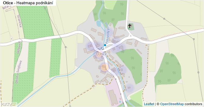 Otice - mapa podnikání
