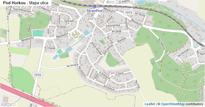 Pod Horkou - mapa ulice