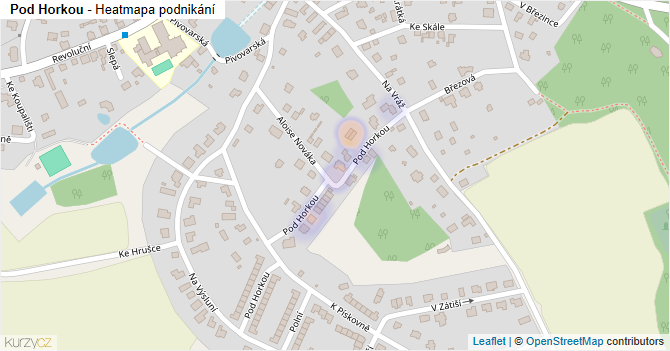 Pod Horkou - mapa podnikání