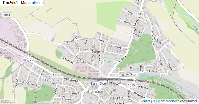 Pražská - mapa ulice