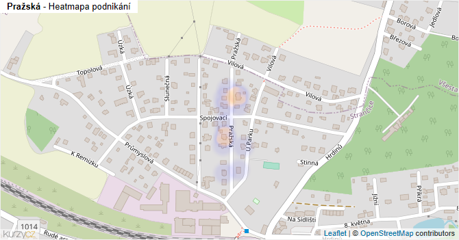 Pražská - mapa podnikání