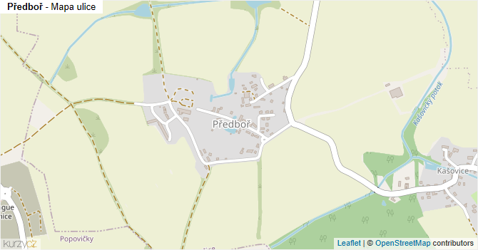 Předboř - mapa ulice