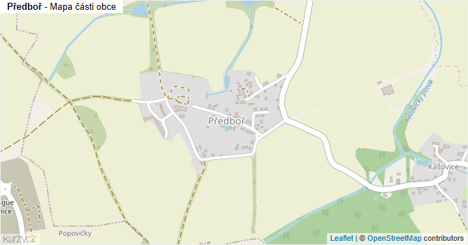 Předboř - mapa části obce