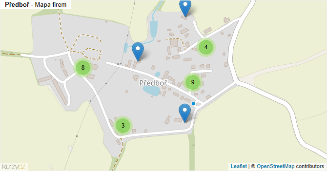 Předboř - mapa firem
