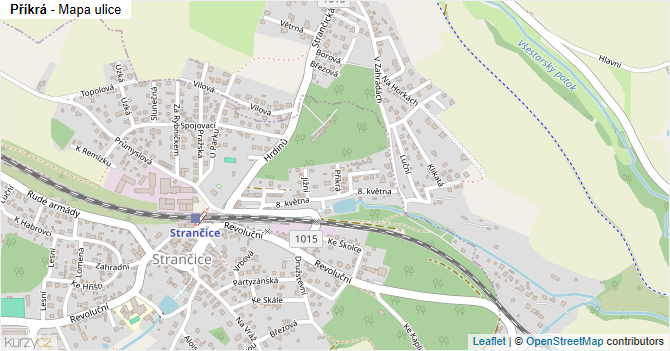 Příkrá - mapa ulice